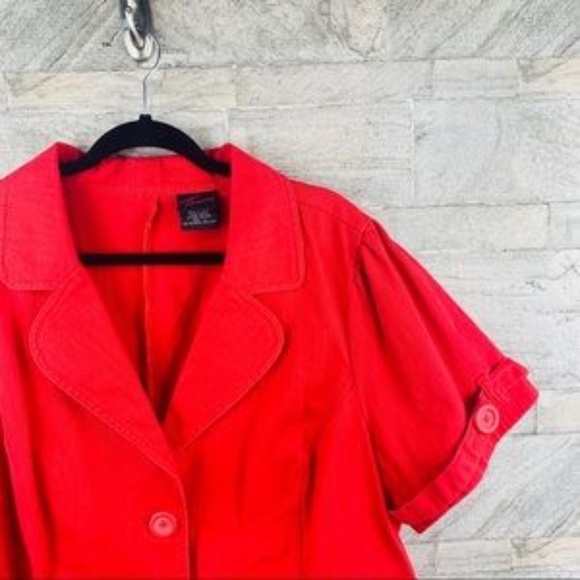 Torrid Red Denim Jacket Size (3) 3X 22/24 - Picture 2 of 8